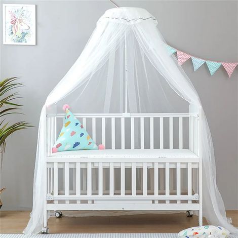 Moustiquaire pliable pour berceau, blanche, 200 cm, pour enfants et bébés