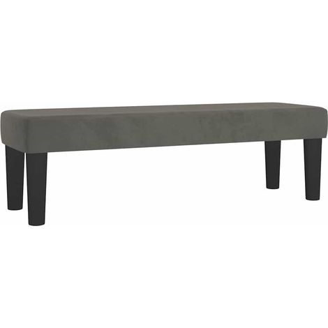vidaXL Banco de terciopelo gris oscuro 100x30x30 cm (1/2)