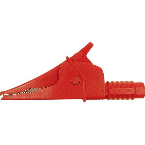 Cliff Croc Clip Morsetto a clip/coccodrillo isolato Connettore 4 mm CAT III 1000 V Rosso