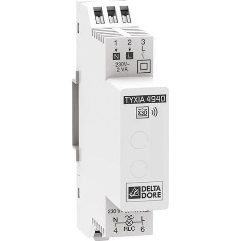 Delta Dore – Récepteur radio modulaire pour variation d'éclairage – Fréquence 868 MHz – Capacité jusqu'à 10 ampoules – Température -10 à +40 °C