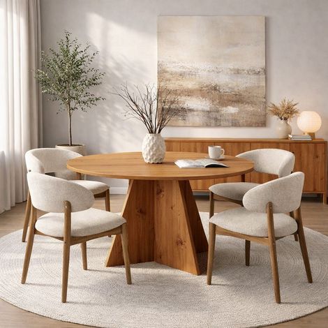 Esstisch rund Grenen Melamin - 120 cm - Mary