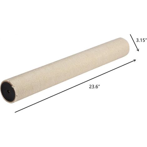 SHENGOCASE Lot de 2 poteaux de rechange pour arbre à chat, 60 cm (L) x 8 cm (Ø), avec vis M8, accessoires pour tour à chat (1/4)