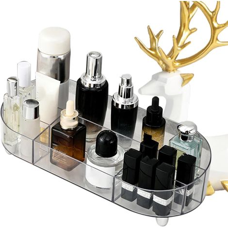 Organisateur De Maquillage Étagère À Compartiments Multiples Pour Organisateur Maquillage Pour Coiffeuse Pour Salle De Bain Chambre Et Bureau Stylos Mascara Parfum (1/5)