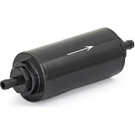 Filtre à carburant en aluminium pour système de filtration E85 avec élément filtrant en acier de 100 microns, raccords adaptateurs AN6/AN8/AN10/9 mm (9 mm - SFYGV) (1/5)