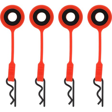4 Pièces Attaches de Carrosserie RC en Métal et Silicone, Fixations Universelles pour Coques de Voiture 1/10, Épingle de Rétention (1/5)