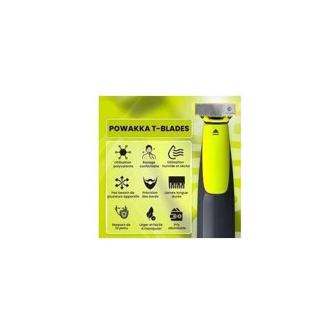 Lames de rechange en T pour rasoirs Philips OneBlade, pour tondeuses électriques à lame unique (lot de 3) (1/2)