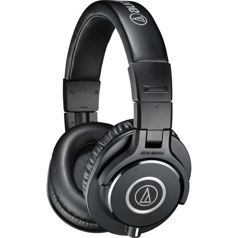 Audio-Technica ATH-M40X auricular y casco Auriculares Alámbrico Diadema Música Negro (1/5)