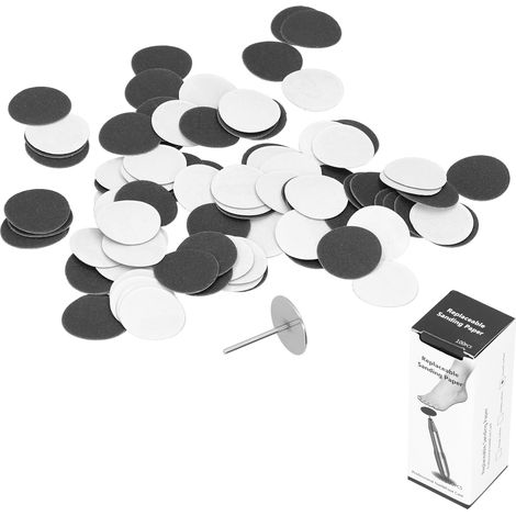 100 disques abrasifs 25mm + 1 mandrin pour ponceuse électrique pieds - Kit pédicure professionnel (1/5)