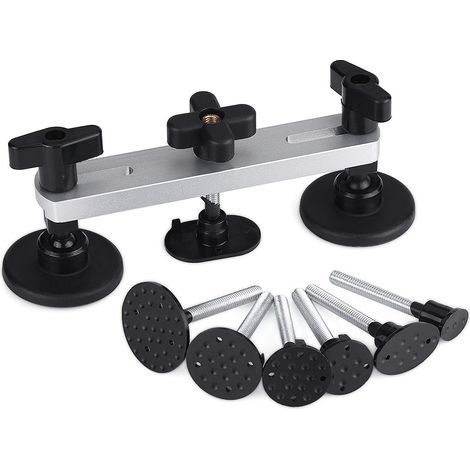 Kit d'extraction de Type pont pour débosselage sans peinture, pour carrosserie de voiture, élimination de la grêle, avec languettes de traction, argent (1/5)
