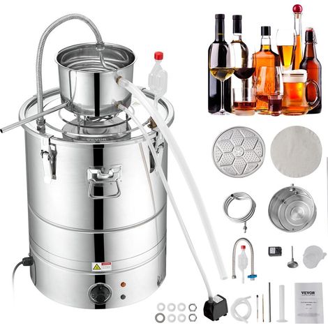 Alambic Distillateur 50 L Inox Alimentaire avec Pompe et Condenseur 2800 W pour Eau Vin Huile Essentielle (1/5)