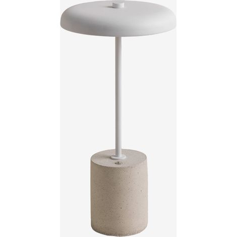Lámpara de mesa LED inalámbrica en hierro y cemento Tamila SKLUM (1/5)