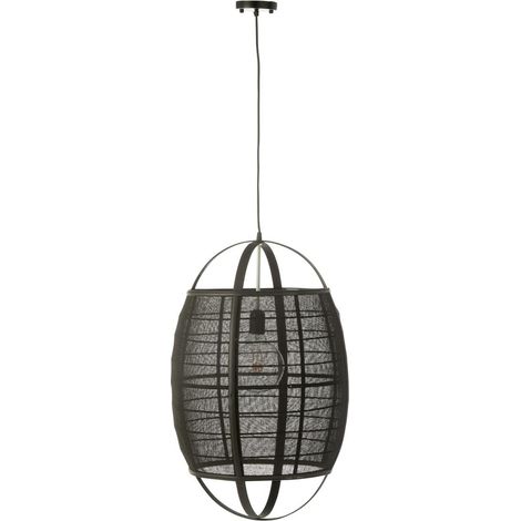 Lampe Suspension en Bambou "Ion" 66cm Noir