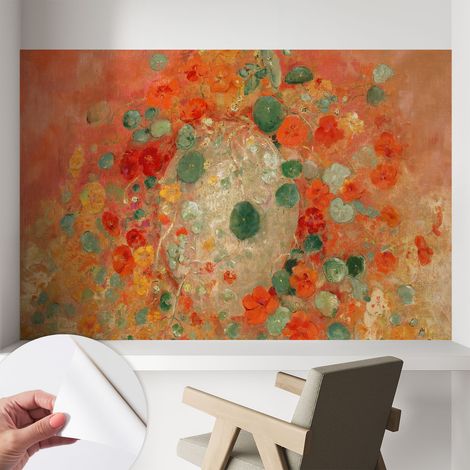 Papier peint autocollant adhésif avec imprimé installation simple qualité excellente sans désordre Fleurs abstraites 104x70 cm (1/5)