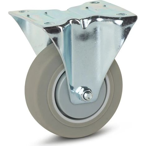 Roue fixe - MESO - Caoutchouc gris - 100mm - 150kg (1/2)