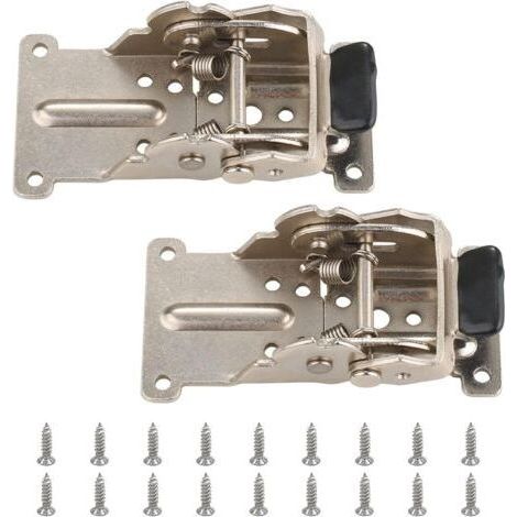 BARKBUSTERS Charnière pour meuble,Charnière Pliante Autobloquante, 2 Pièces Argenté Jambe pour Pieds de Table Pliants, Établis Pliants (1/5)