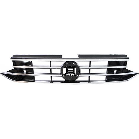 Grille de calandre avant noire brillante et chromée Volkswagen Tiguan 2 phase 2 depuis 2020