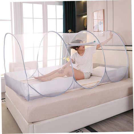 Moustiquaire pliable 75 x 35 pouces, tente zippée, auvent de lit (1/5)