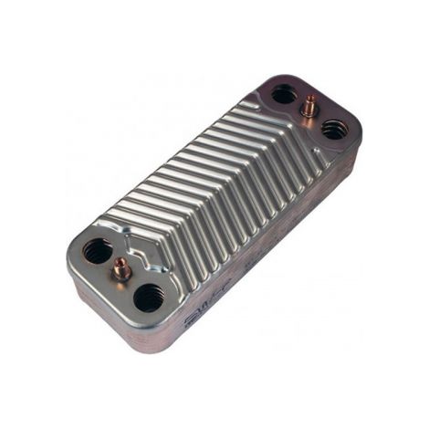 Intercambiador de Placas para Calderas Ariston  Modelos B5, Class, Genus  Recambio Original Ariston Código 65104333