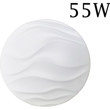 Plafoniera Led Soffitto Rotonda Bianca 55W Luce Fredda Moderno Onde ET-06067 (1/5)