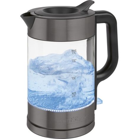 Bouilloire électrique 1,7L en verre Noir 2200W Proficook PC-WKS1322G-Noir