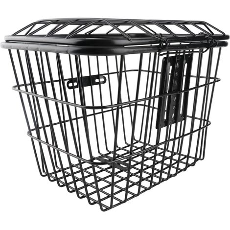 Panier avant universel pour vélo électrique, antirouille, robuste et spacieux, en fil de fer métallique. Idéal pour l'extérieur. (1/5)