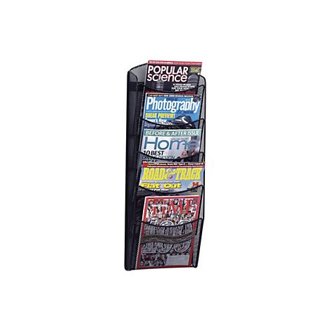 Display de pared MESH  negro  con 5 compartimentos  para 25