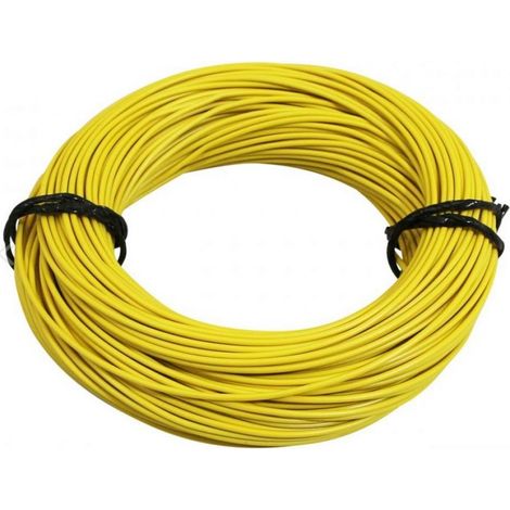 Câble ou gaine RSM pour Auto 12/10 / 1.00mm jaune x 50m Neuf