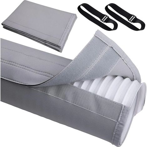 Guaina protettiva bianca per tubo flessibile dell'aria condizionata, guaina termoisolante per condotti di ventilazione con diametri di 5 e 5,9 pollici. (1/5)