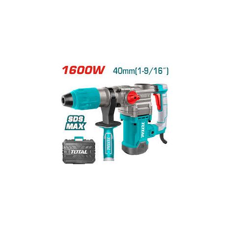 TOTAL MARTELLO ROTATIVO PERFORATORE DEMOLITORE SDS-MAX 1600W 10J TH1163855