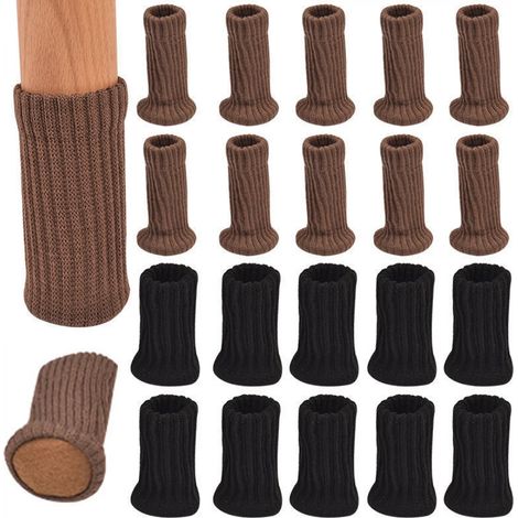 24 chaussettes de chaise antidérapantes pour meubles hauts et coussins. (1/5)