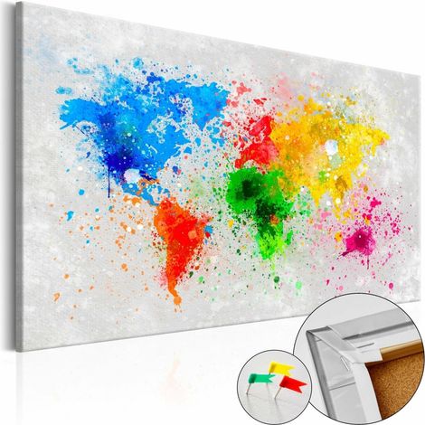 Tableau en liège expressionnisme mondial - 90 x 60 cm (1/5)