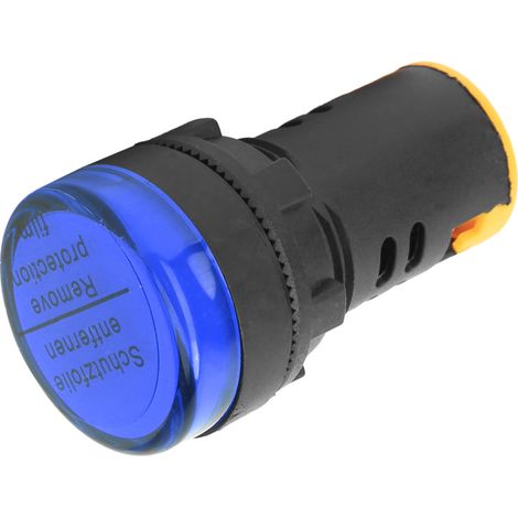10 voyants lumineux à DEL BERM, boîtier en polycarbonate ignifugé, diamètre 22 mm, 110 V, AD16-22D/S, bleu (1/5)