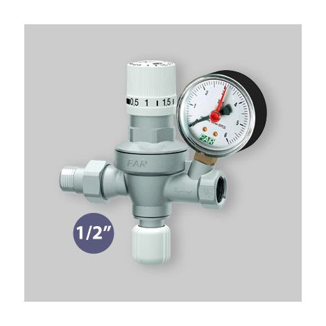 Gruppo Di Riempimento Automatico Con Manometro Far 1/2" Mf (1/4)