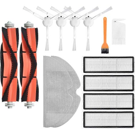 Brosses principales, filtres et brosse latérale pour robot aspirateur laveur Xiaomi Mijia 1C - Pièces détachées (1/5)