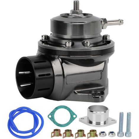 Kit de Soupape de Décharge ， Kit de Soupape de Décharge de Recirculation ， Soupape de Surpression Turbo Blow Off BOV ID 40mm Longueur 65mm Modification Universelle(le noir) (1/5)