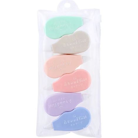 6 Rubans Correcteurs 5mm Adhésion Forte, Lisse et Facile à Utiliser pour École, Bureau ou Enfants - Lot Multicolore (1/5)