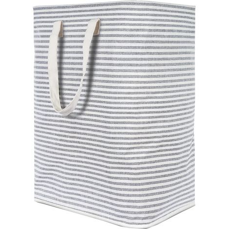 BRAVIX 72L Grand Organiser Paniers pour Vêtements Stockage, Cordon Paniers à Linge, Pliable Sac à Linge