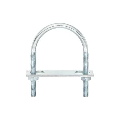 Boulons en U Ronds, 8 Ensembles de 60mm de Largeur Intérieure et 100mm de Longueur M8 en Acier au Carbone Zingué U avec Écrous et Plaques, pour Remorque de Bateau