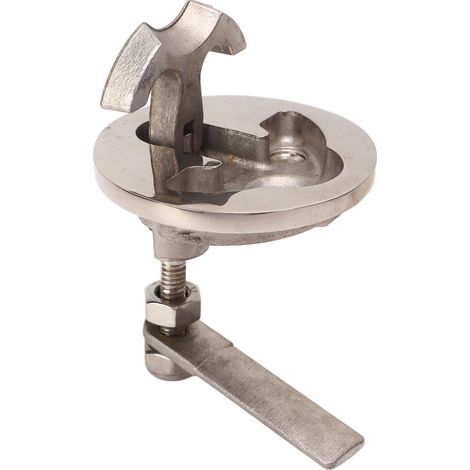 Loquet à came pour bateau 61 x 57 mm, poignée de trappe affleurante marine en acier inoxydable 316 argenté, quincaillerie pour yacht (1/5)