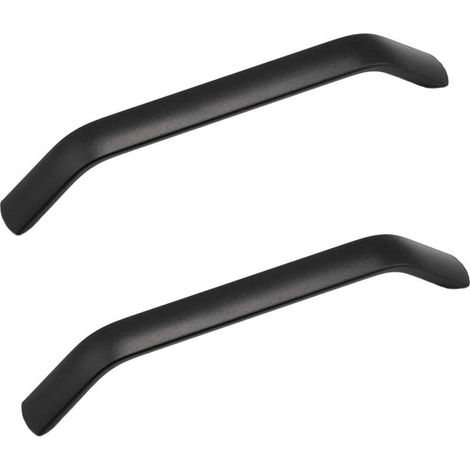 tiradores de 128 mm de aleación de aluminio negro para armarios de cocina, puertas, roperos, cajones y muebles de dormitorio, con tornillos. (1/5)