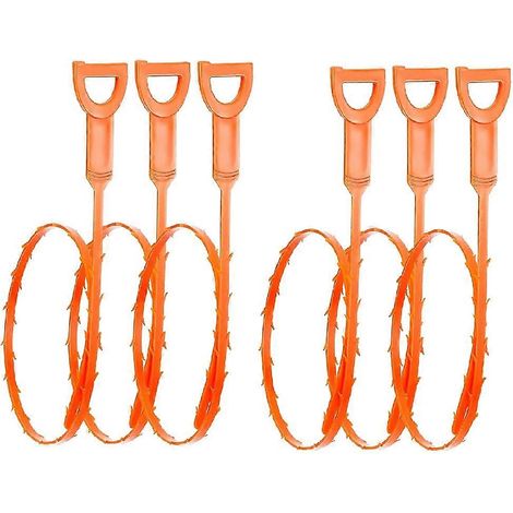 Lot de 6 nettoyants pour canalisations et éviers, pour éliminer les cheveux et les poils. (1/5)