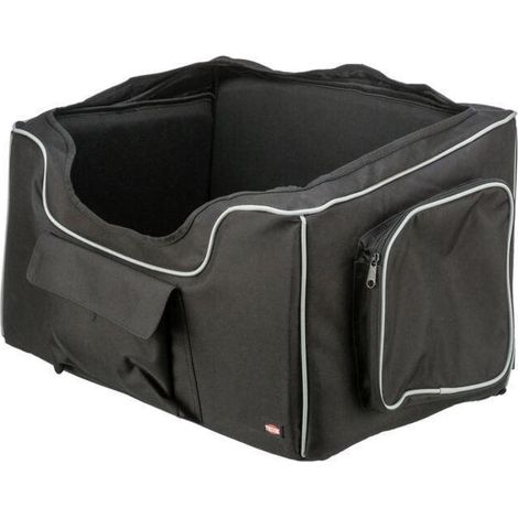 Trixie Fotel de transporte negro y gris para gatos y perros