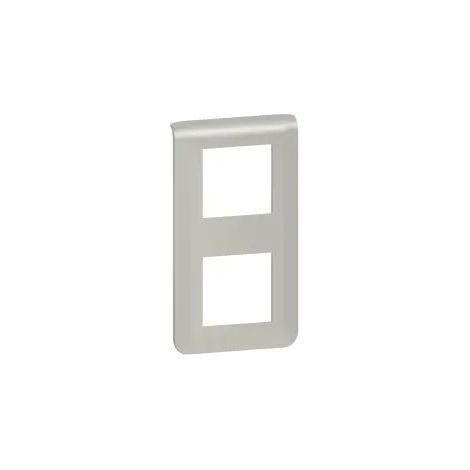 Plaque verticale Mosaic Legrand 2x2 modules Finition: Aluminium