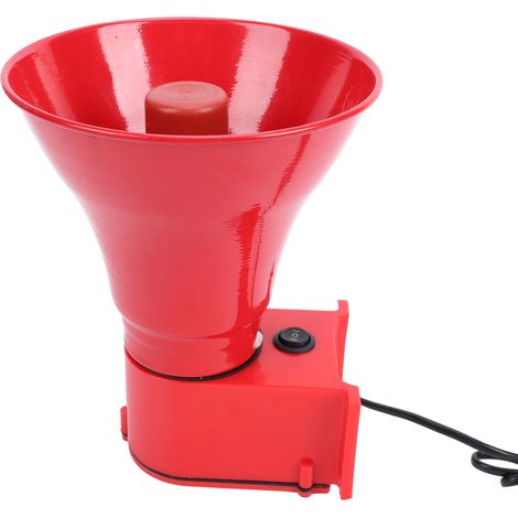 Sirène industrielle d'urgence 115dB fort volume 3 sons réglables IP56 étanche aluminium usine chantier bateau BJ-55 rouge 170x240mm (1/5)