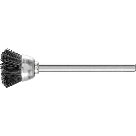 PFERD TOOLS Miniatur- Topfbürste TBU Ø18 mm Schaft-Ø3 mm schwarze Schweineborste 10 Stk