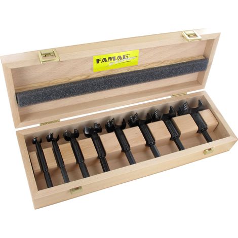 Famag Forstnerbohrer Bormax Satz 8-tlg im Holzkasten 15 - 50mm 1622.508 (1/5)