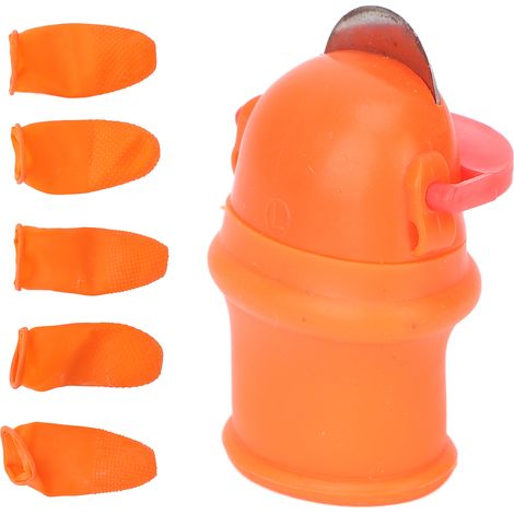 Couteau de pouce multifonctionnel pour jardin, cueillette de fruits et légumes, lame silicone, petit couteau à doigt pratique (1/5)