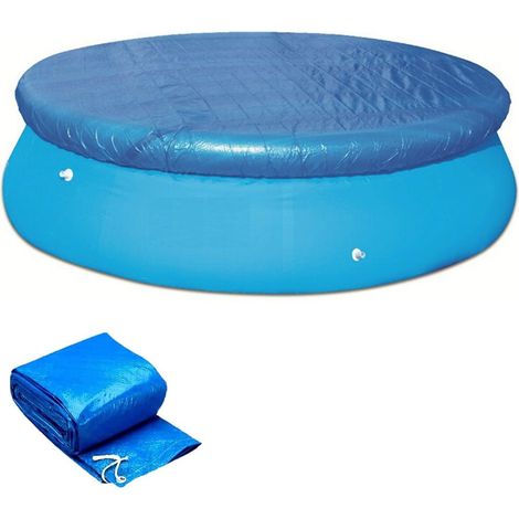 Bâche de piscine - Imperméable - Kit facile - Anti-poussière - Pour piscines hors-sol - Piscine familiale - 244 cm (1/5)
