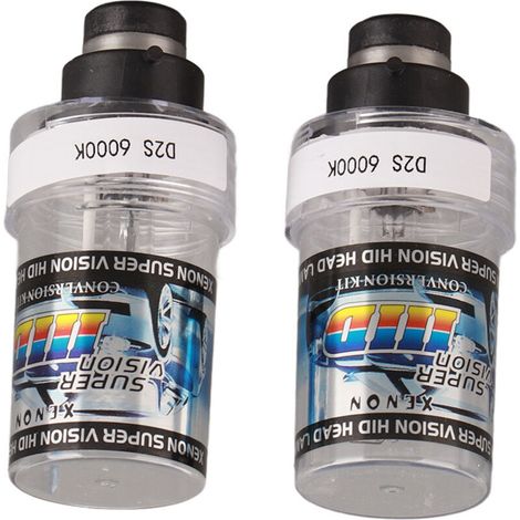 2 pièces de ampoules D2S 12V 35W 6000K HID, lumière blanche, sans mercure, remplacement de phare Xenon,de (1/4)