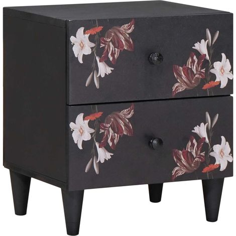 vidaXL  Bedside Table  Brown 40 x 33.5 x 46 cm Solid Mango Wood